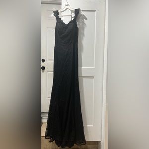 Formal black lace dress XL